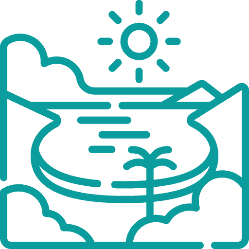 Sunny seaside scene with a clear blue sky, calm water, and a sandy beach at Pikasea, a perfect destination for beach holidays and seaside relaxation in Romania.